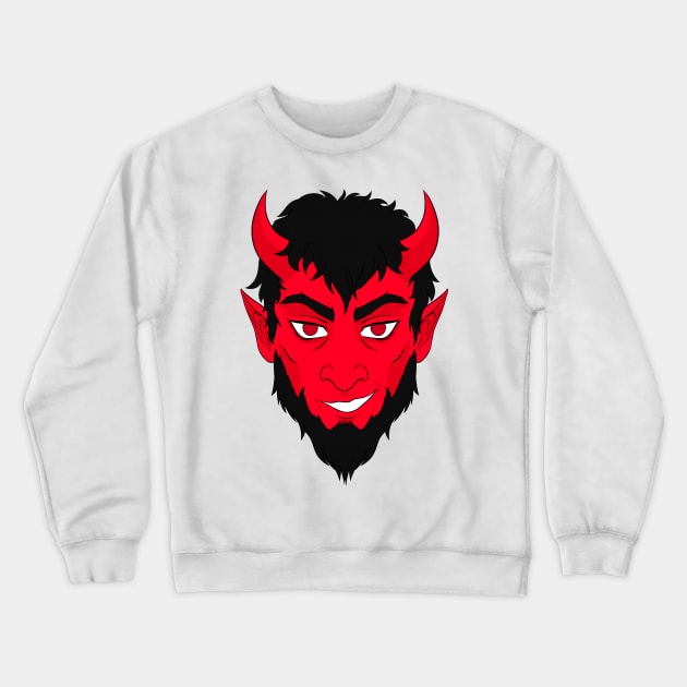 Red Devil (dots) Crewneck Sweatshirt by urabadcatman